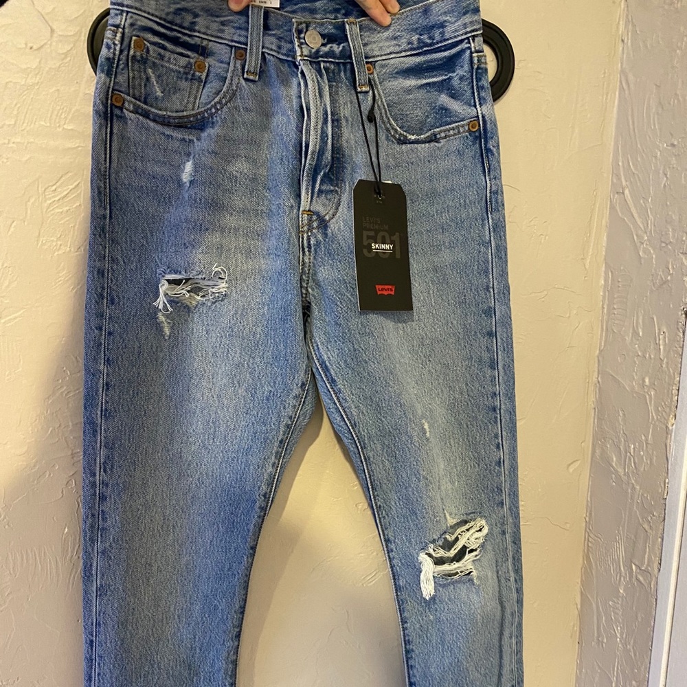 LEVIS 501 Skinny Non-Stretch High Rise Jeans